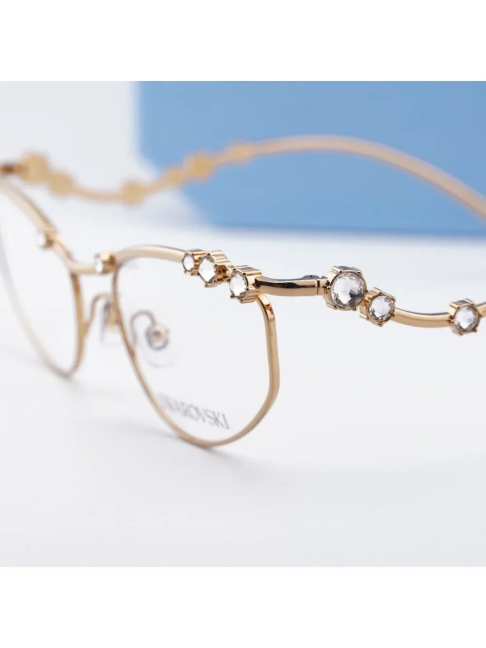 Swarovski SK1015 4004 Irregular Eyeglasses 55mm - Gold with Stones